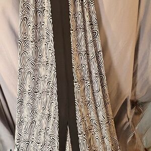 Michael Michael Kors Geometric Halter Maxi Dress Black White Sleeveless Size M